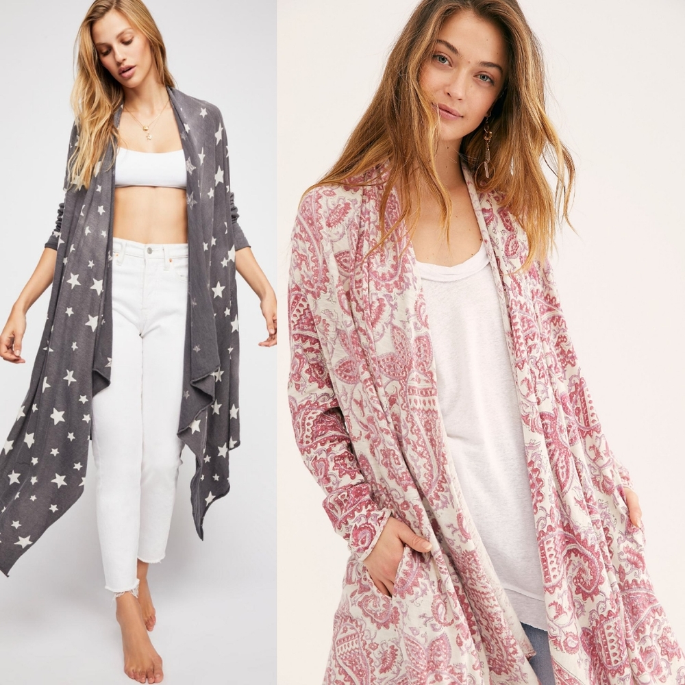 New magnolia pearl stargazer cardi purple pink bandana cardigan OS Karesa ithaca - Picture 3 of 16